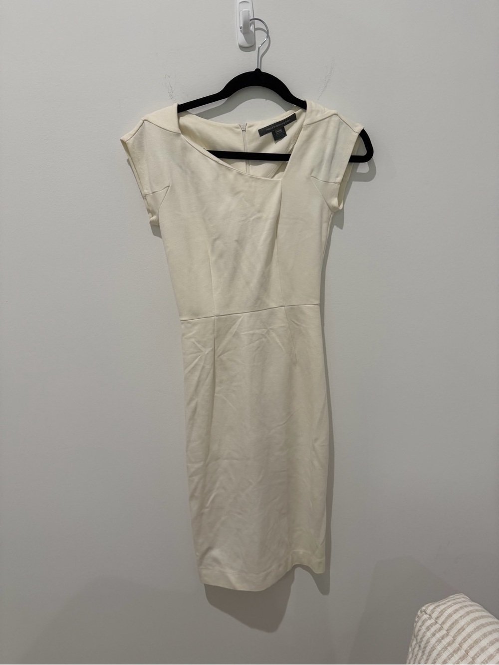 French Connection | Dresses | French Connection Cream Cap Sleeve Sheath Dress Size